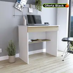 RTA MUEBLES - Escritorio ohio z80 duna/blanco ebd 9435