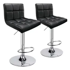 GENERICO - Set x 2 Sillas Tipo Bar color Negro