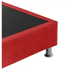 MAGIC CLASS - BASE CAMA SOMMIER 100x190 ECOCUERO ROJO