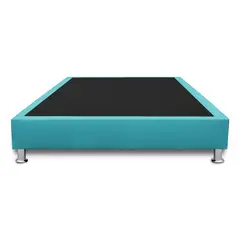 MAGIC CLASS - BASE CAMA SOMMIER 100x190 ECOCUERO AZUL