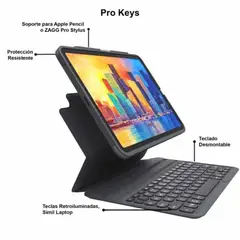 ZAGG - Teclado Con Case Pro Para iPad Air De 10.9 (4ta Y 5tagen.)