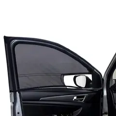 VELBROS - Parasol Ventana Delantera Carro Cortina Tapasol Protector X1 - Negro