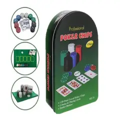 GENERICO - Juego Mesa Poker Cartas Fichas Chips Profesional