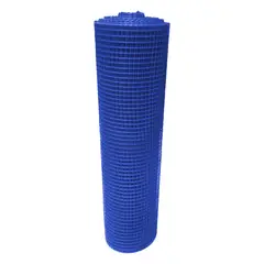 GENERICO - Malla Plástica Multiusos Reja 12mmX12mm H1mt Rollo 30mt Azul