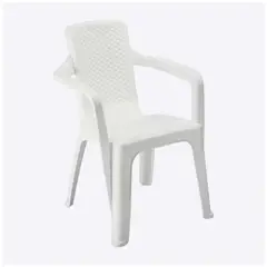 RIMAX - Silla eterna con brazos blanca