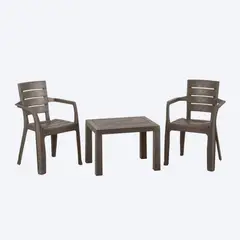 RIMAX - Combo Barú (2 Sillas Con Brazos + 1 Mesa de Centro) - Mocca