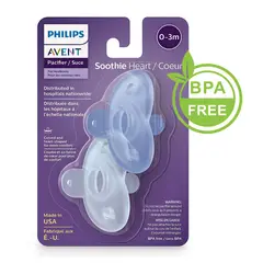 AVENT - Chupos Mamilas Entretencion Soothie Corazon 0-3m Azul