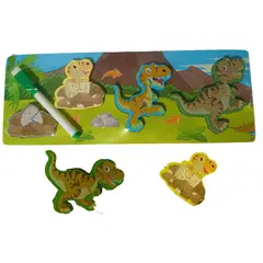 GENERICO - Rompecabezas Madera De Dinosaurios Marcador Para Niños