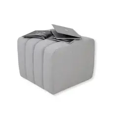 BANZAY - Puff Auxiliar Boston 55x55 - Gris Plata