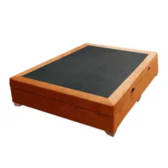 MAGIC CLASS - BASE CAMA BAÚL HIDRÁULICA 140X190 ECOCUERO NARANJA