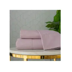 AMARE HOME - Juego de Sábanas Malva Mora Queen - Colección Pastello