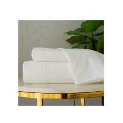 AMARE HOME - Juego de Sábanas Blanco para cama Queen - Pastello
