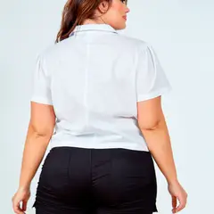 LEG LEGREENY - Camisa Corta Manga Corta Tipo Cargo para Mujer LeGreeny_.