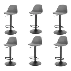 MOBLIHOUSE - Set X6 Silla Bar Con Altura Ajustable Diseño Ergonómico