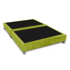 MAGIC CLASS - BASE CAMA SOMMIER DIVIDIDA 120x190 ECOCUERO VERDE