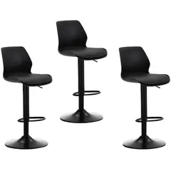 MOBLIHOUSE - Set X3 Silla Bar Con Altura Ajustable Y Rotación Diseño Ergonómico