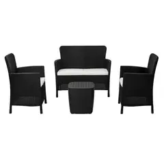 PLASTICOS MQ - Juego De Sala Interior y Exterior Comfort Capri Marca Mq