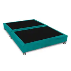 MAGIC CLASS - BASE CAMA SOMMIER DIVIDIDA 140x190 ECOCUERO AZUL
