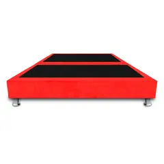 MAGIC CLASS - BASE CAMA SOMMIER DIVIDIDA 140x190 ECOCUERO ROJO