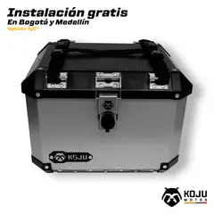 KOJU - Maletero en aluminio para moto-37L con accesorios
