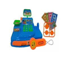 GENERICO - Caja Registradora Juguete Niña Dinero Mini Mercado Colo Azul