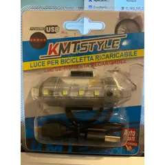 GENERICO - LINTERNA BICICLETA LUZ LED DELANTERA RECARGABLE COLOR BLANCO