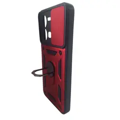 GENERICO - Forro Protector Funda Antishock Para Celular VIVO Y35 ROJO