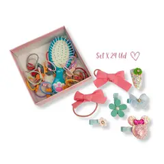 GENERICO - Caja Pinza Moño Gancho Niña - Accesorio para Cabello - Set X 28