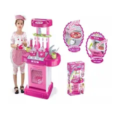 GENERICO - Cocina Infantil Maletin Pricesas Niñas Ollas Horno Juguete