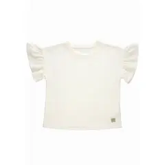 BABY PLANET - Camiseta Ivory Fondo Entero Hombro Rodado Con Bolero Para Niña Baby Planet.-