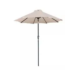 GENERICO - Parasol Sombrilla 27m Plegable Altura Ajustable Patio Playa Color Beige