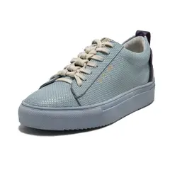 VIOLA - Tenis en Cuero Italiano Celeste  Buchem P