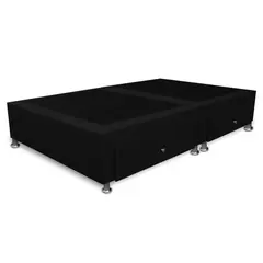 MAGIC CLASS - BASE CAMA DIVIDIDA CON 4 CAJONES LATERALES 120x190 MICROFIBRA NEGRO.