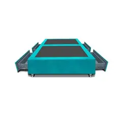 MAGIC CLASS - BASE CAMA DIVIDIDA CON 4 CAJONES LATERALES 160x190 ECOCUERO AZUL