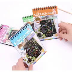 AGUGU STORE - Papel Bloc De Notas Scratch Rasgado Rainbow Paquete X 6