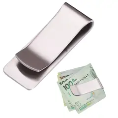GENERICO - Clip Gancho Sujeta Billetes Acero Inoxidable