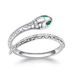 ALHAJAS - Anillo Ajustable Para Mujer Serpiente En Plata 925