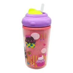 MULTILASER - VASO TERMICO CON PITILLO DE SILICONA COOL ROSA