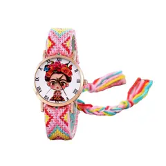 DAYOSHOP - Reloj Frida Tejido Hilos Artesanal Mujer Dama Estuche