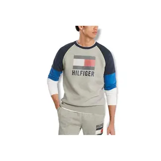 TOMMY HILFIGER - Buzo Hombre Logo Cuello Redondo Gris
