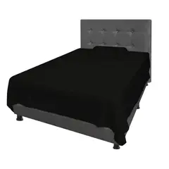 DORMILANDIA - Juego de sábanas 100% poliéster embozada para cama queen 160 negro