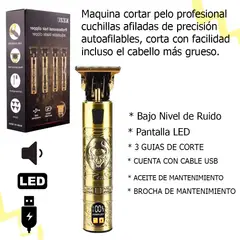GENERICO - Máquina Profesional - Inalámbrico Carga USB-LED Pantalla BARBA