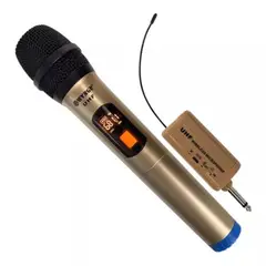 GENERICO - Microfono Dinamico Inalambrico Profesional Uhf Pantalla Lcd