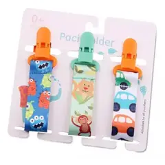 MUNDO BEBE - Clip Sujetador Chupo X3 Correa Bebes Niño