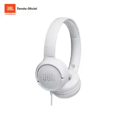 JBL - Audífonos T500 con Microfono - Blanco