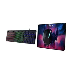 XTECH - Combo para videojuegos teclado multimedia, mouse y alfombrilla