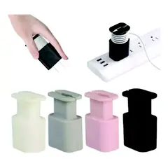 GENERICO - FORRO PROTECTOR SILICONA PARA CARGADOR IPHONE ROSA