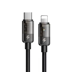 MCDODO - Cable Para iPhone Auto Power Off Tipo C Transparente 180 cm
