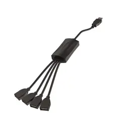 XTECH - Concentrador USB 2.0 XTC-320/ 4 Puertos/ 30AWG/ 25cm