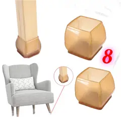 GENERICO - Protectores en silicona forro patas de sillas o muebles Set x8